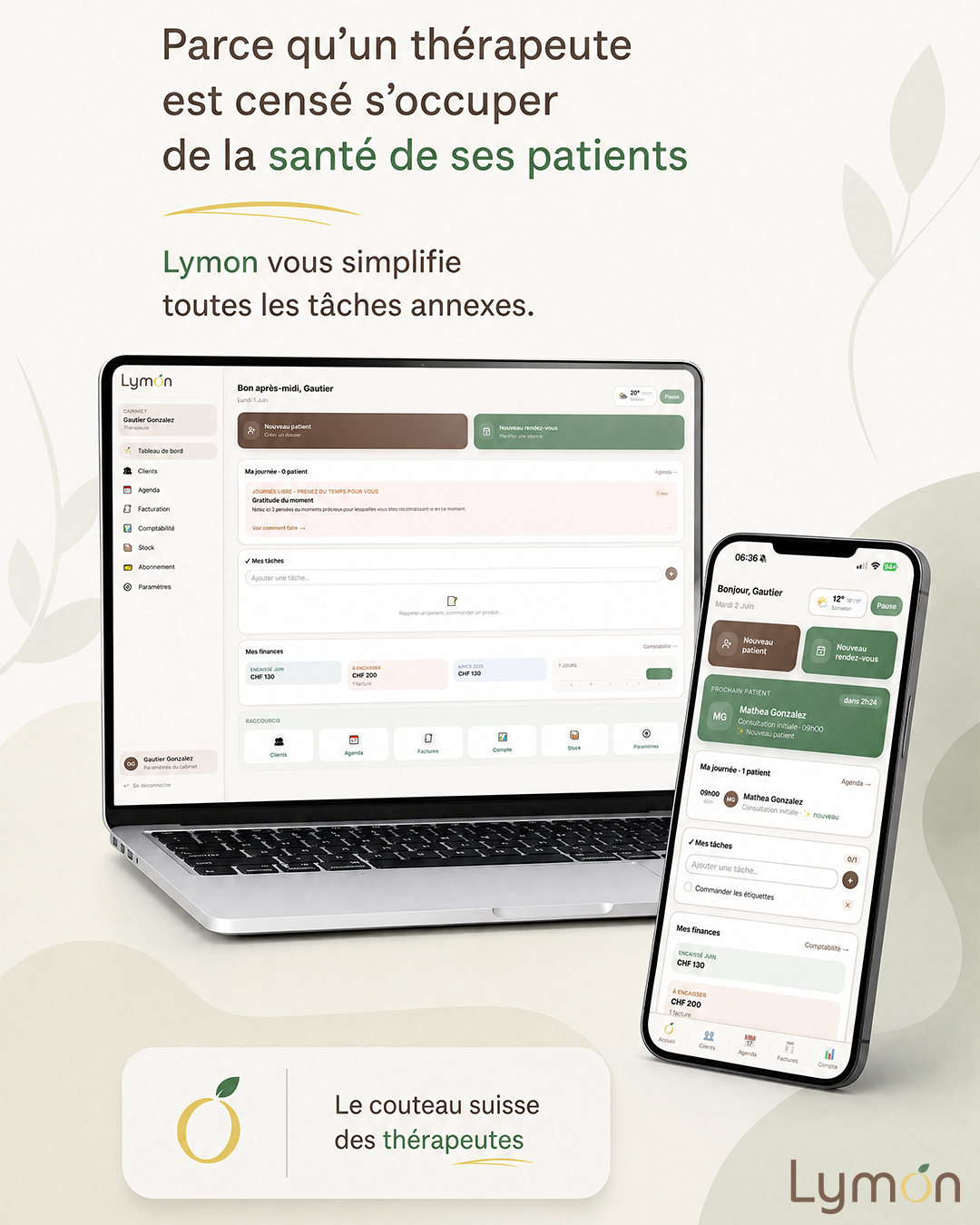 Lymon sur ordinateur et sur téléphone